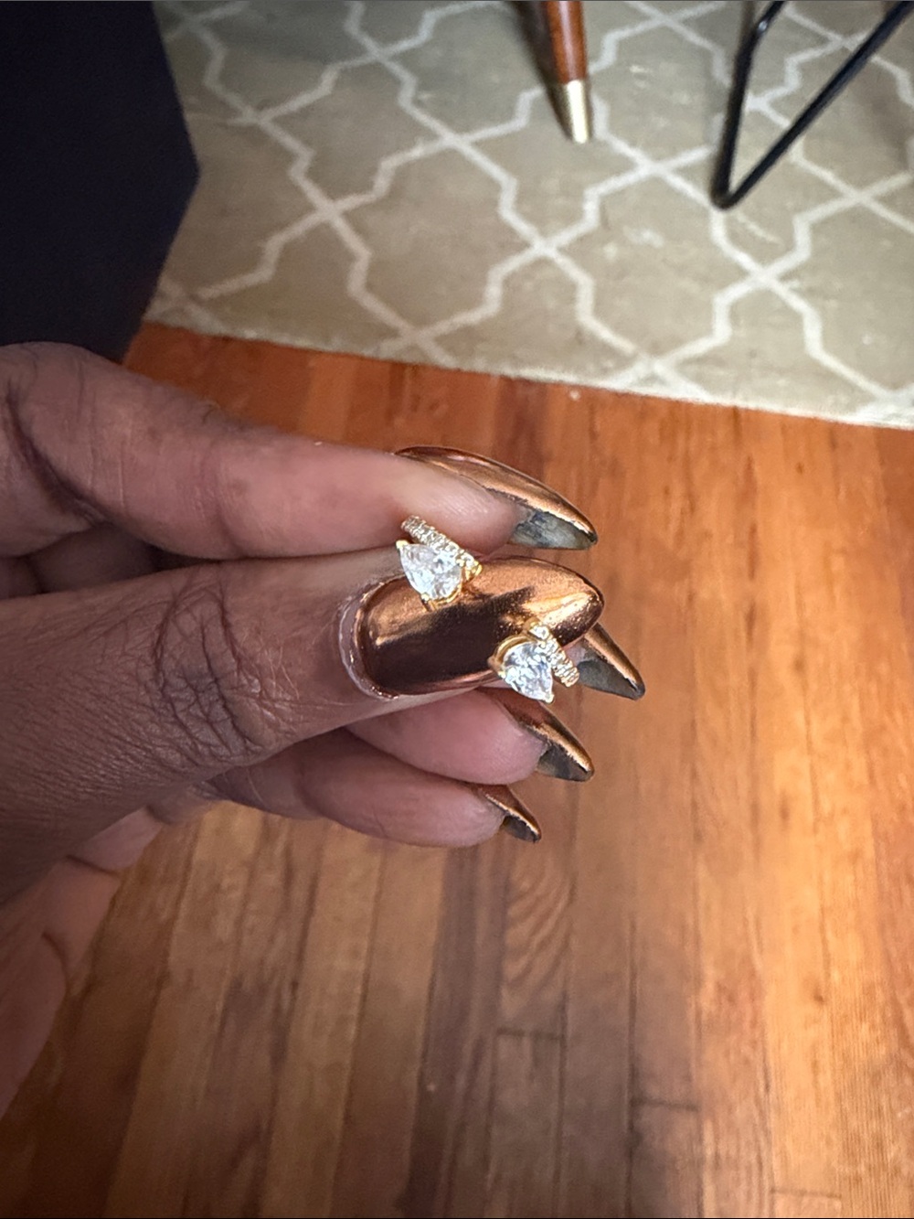 Gold open wedding band enhancer